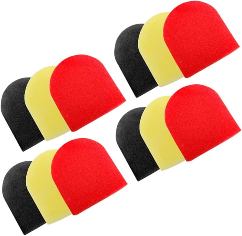 12 Pack Black Microphone Foam Windscreen Caps For KTV Easy Install Mic Protection - Image 1